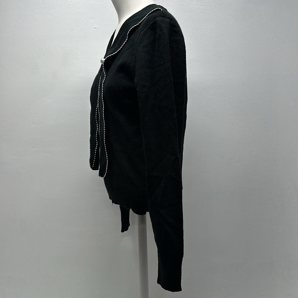 Hell Bunny Connie Sweater Knit Top Blouse Long Sleeve Pullover Black Pearl Small - Picture 6 of 9